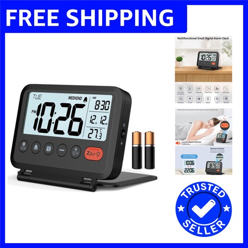 Sleek alarm clock with weekend - alarm,