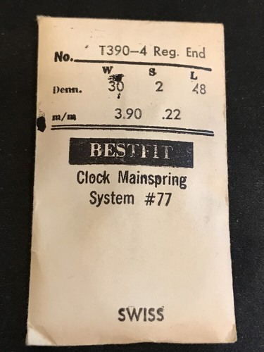 Bestfit clock mainspring for - clock,