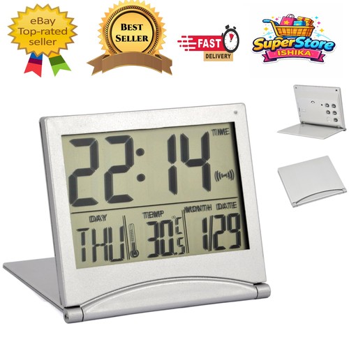 Elegant silver travel alarm - travel,