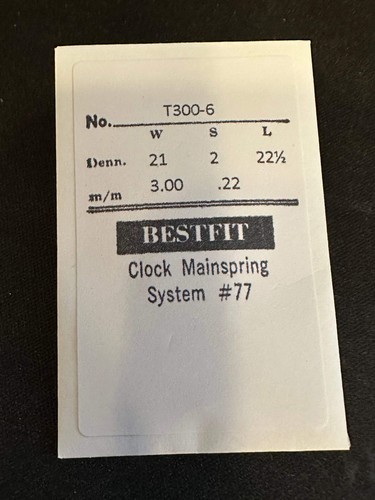 Bestfit clock mainspring - clock,