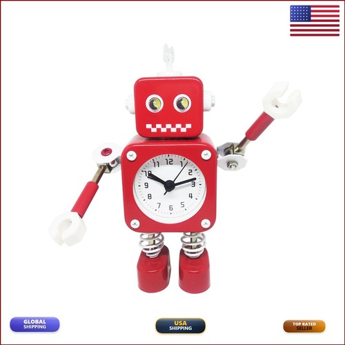 Small analog robot alarm - small, clock