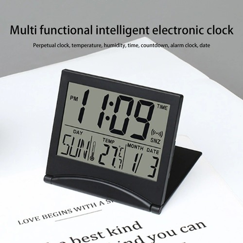 Foldable lcd travel alarm - foldable,
