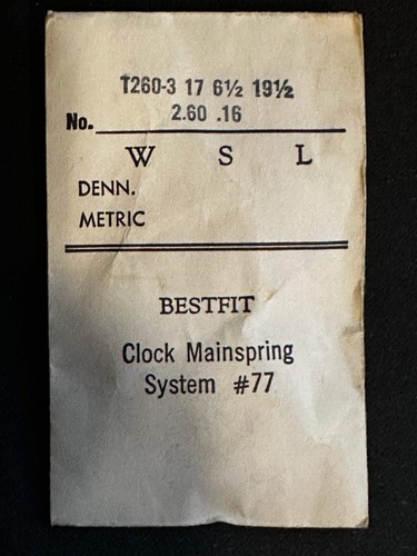 Bestfit clock mainspring for - clock,