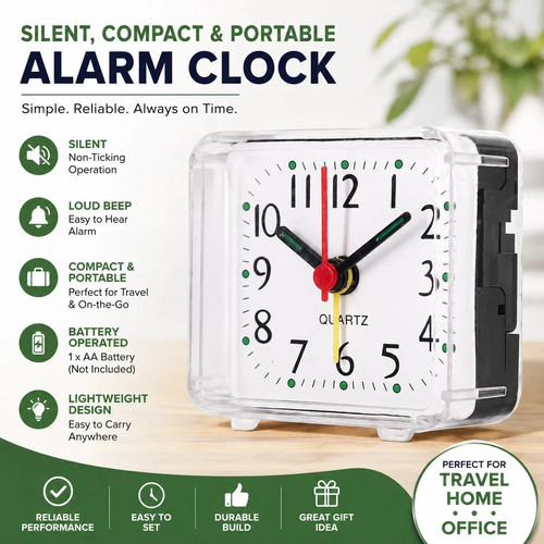 Compact portable travel alarm - compact,