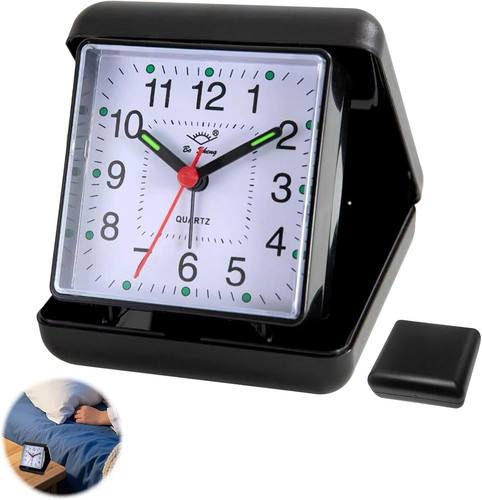 Folding travel alarm clock - folding,