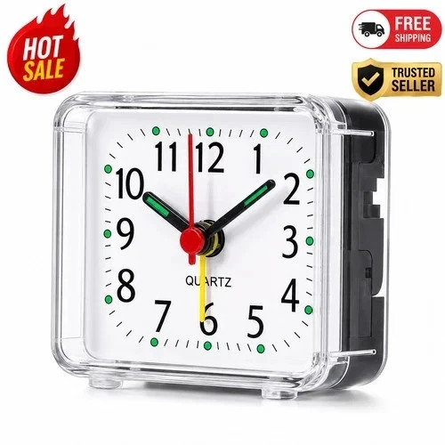 Compact portable alarm clock - portable,