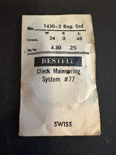 Bestfit mainspring for swiss - mainspring,