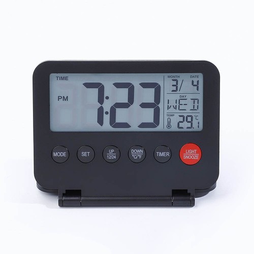 Travel alarm clock with easy - clock,