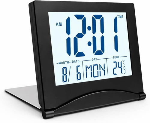 Digital alarm clock lcd travel - digital,